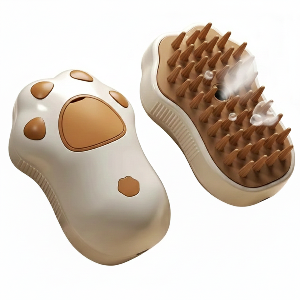 Escova com spray a vapor anti-pelos para cães e gatos - Petzin ®