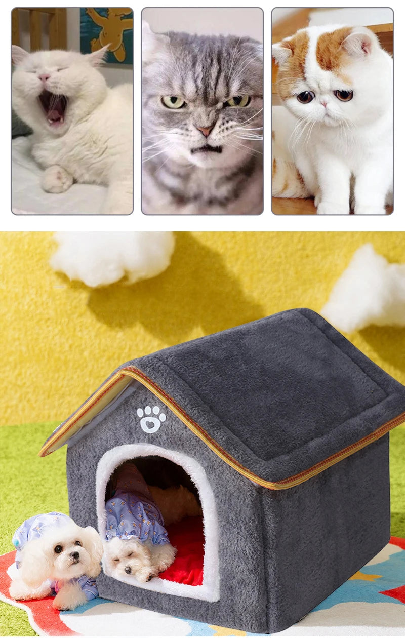Casinha para cães e gatos de tecido confortável - Petzin ®